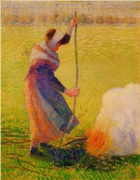 卡米耶 畢沙羅 Woman Burning Wood 卡米耶 畢沙羅 Woman Burning Wood